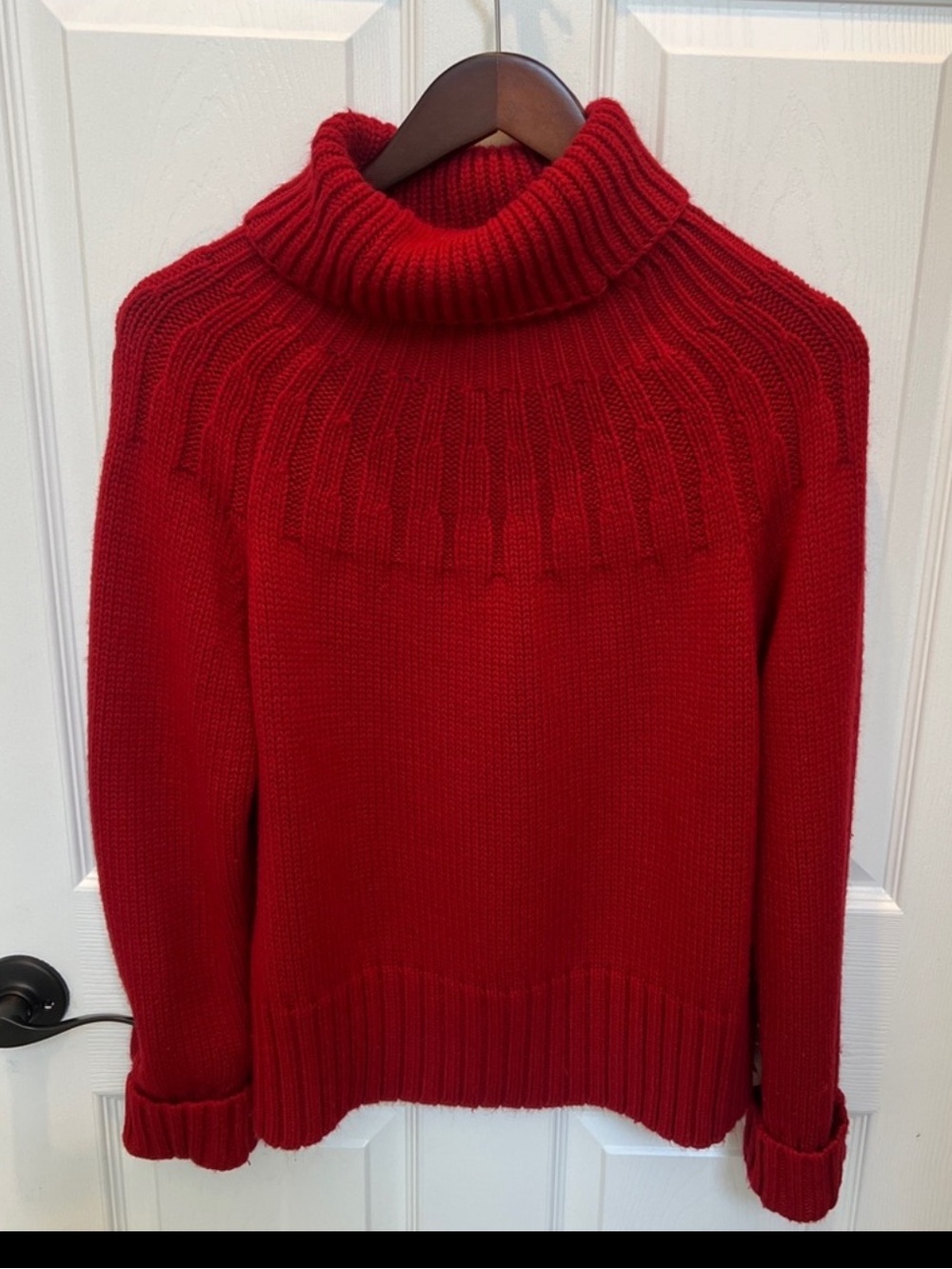 Evan Picone Vibrant Red Chunky Turtleneck Sweater Sz XL
